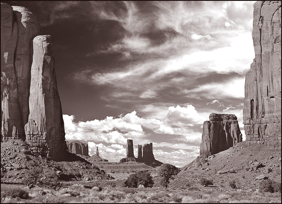 Monument Valley Movie Poster Scene as Duotone